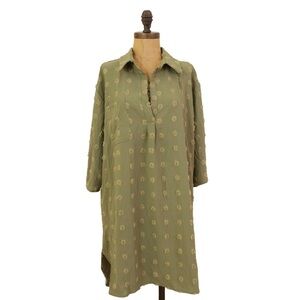 Green Patterned Tunic Dress